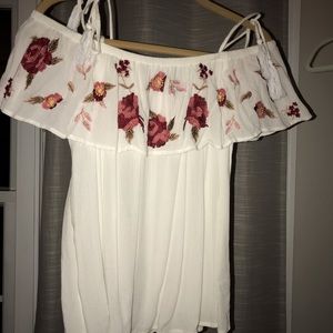 floral off the shoulder top